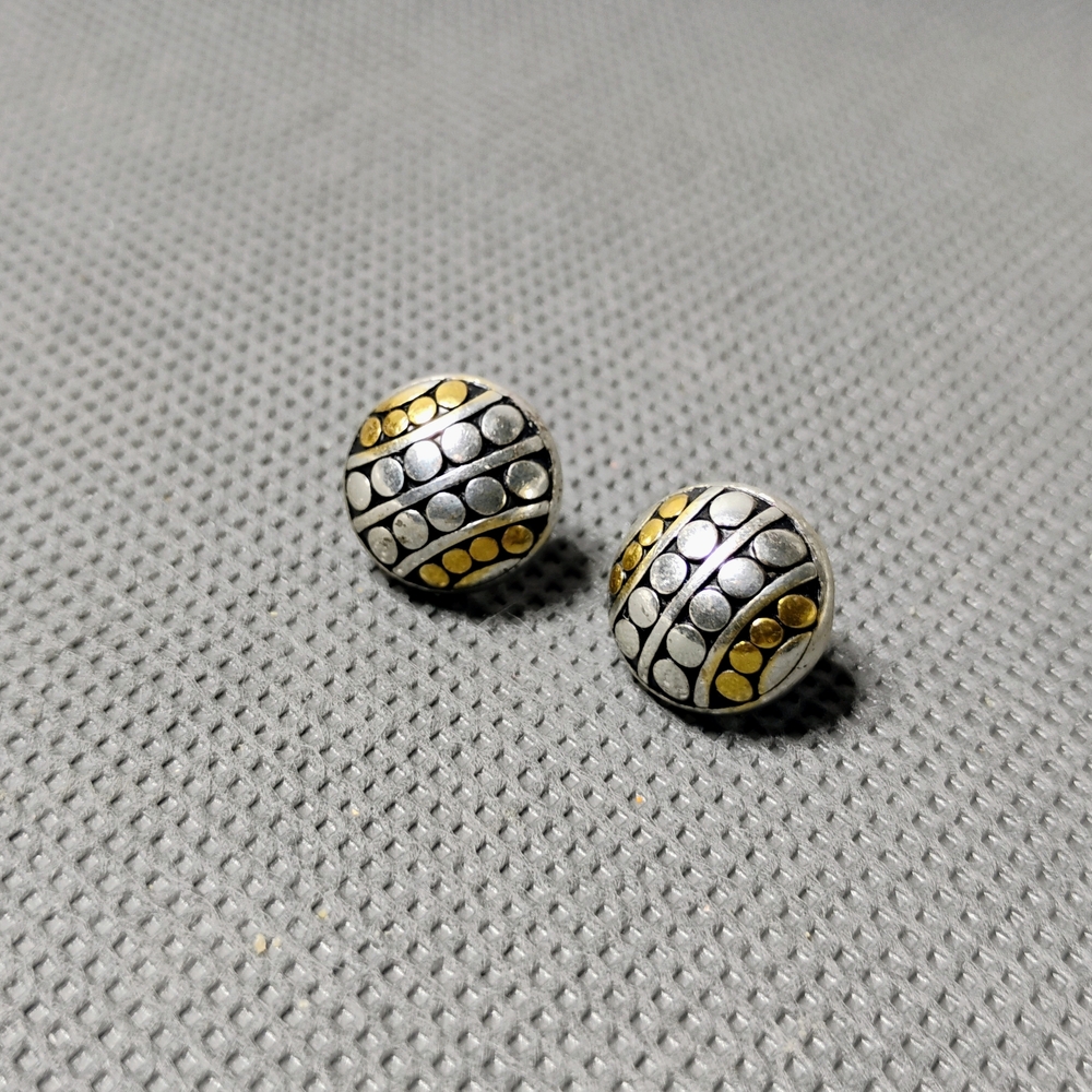 Brighton Gold and Silver Tone Stud Earrings